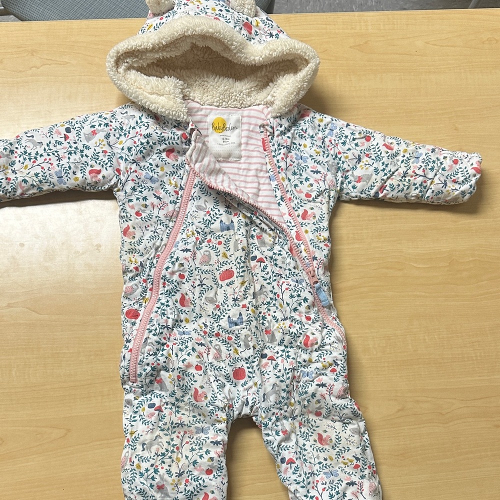 Floral Baby Boden Hooded Kids One Piece